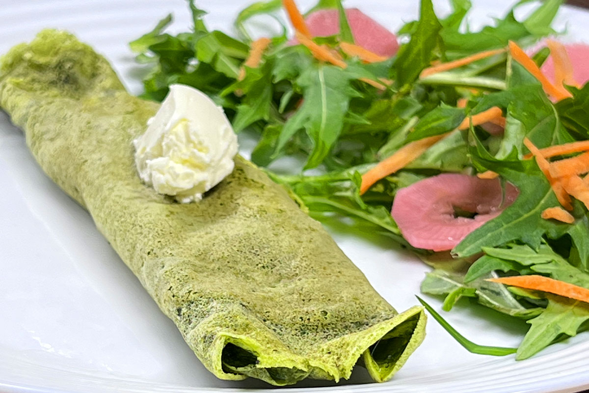 Green Omelette with tuna